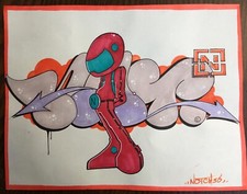 NOTCH 56 (bronx) graffiti , sketch sur papier 20x28cm /cope2/seen/tkid/quik/taki