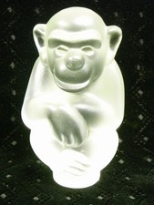 🇫🇷  STATUETTE SINGE CRISTAL DE SÈVRES DÉPOLI SCULPTURE ANIMALIÈRE