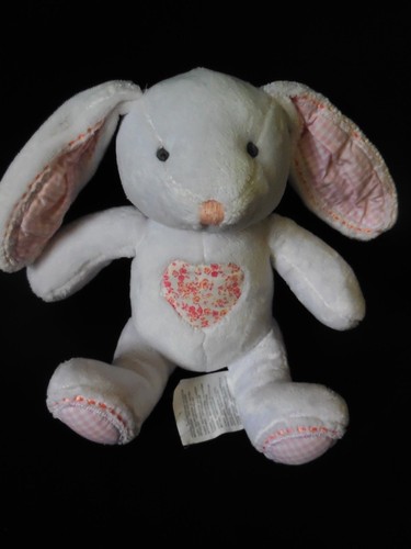 Doudou peluche lapin blanc - peluche,