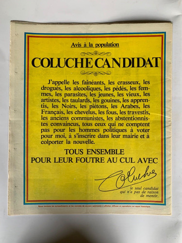 Charlie hebdo coluche - -,