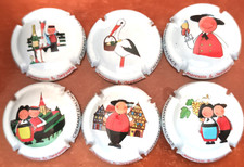 6 capsules de  champagne  cremant d Alsace Jeannala et Seppala