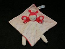 doudou plat coccinelle rose