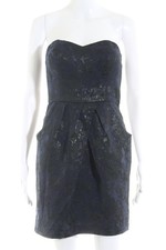 VERO MODA Robe de cocktail Dames Robe T EU 36 bleu foncé-noir-argenté pailleté