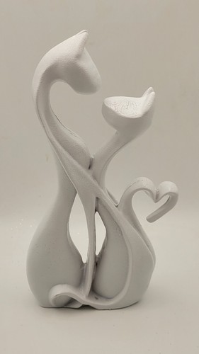 Statue decoration couple chat - statue,