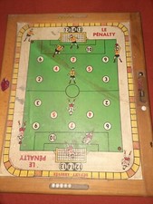 Rare PLATEAU JEU LE PENALTY BECO  Football - JEU de L'OIE - 2 JEUX en 1 en BOIS