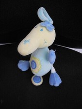 doudou peluche musicale dinosaure crocodile bleu jaune vert BABYSUN 16cm