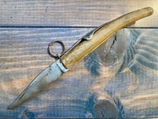 Ancien Couteau (25CM) TARRY LEVIGNE CORNE PALME VINTAGE KNIFE MESSER