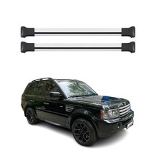 Barres de toit transversales pour Range Rover Sport L320 2005-13 Aluminium Gris