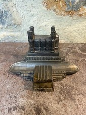 Ancien Encrier Porte Plume Français Art Nouveau Cathedrale 