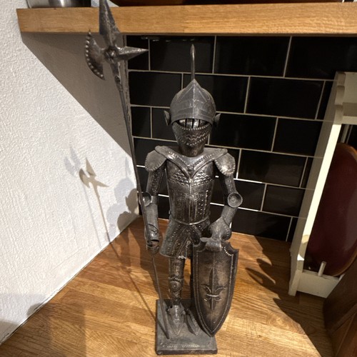 Metal medieval knight figurine - metal,