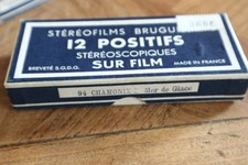 12 positifs stereoscopiques sur film STEREOFILMS BRUGUIERE CHAMONIX MER DE GLACE