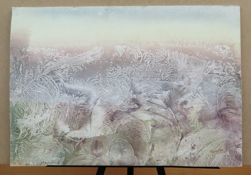 Tableau abstrait peint - abstrait, À