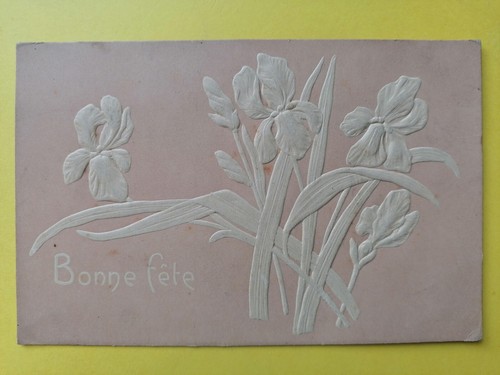Cpa gaufrée relief - cpa,