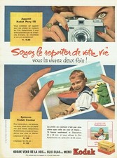Publicité Advertising 029  1958   Kodak appareil photo Pony 135  diapo Kodachrom