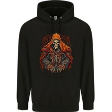Grim Reaper En Médiéval Satanique Robe Hommes 80% Coton Capuche