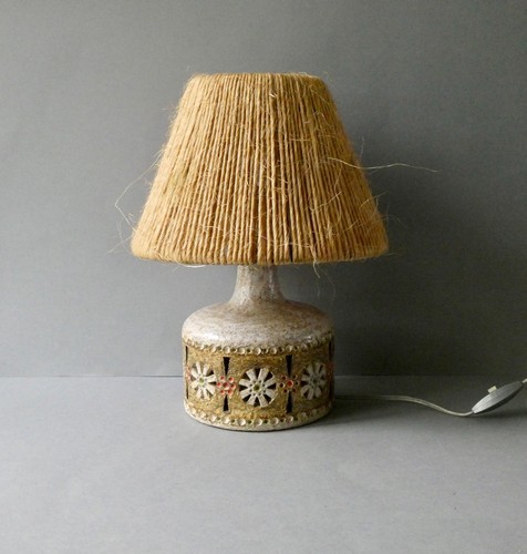 Lampe grès signée - en,