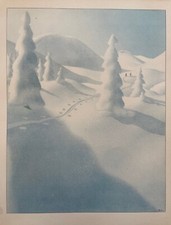 Illustration en couleurs de Samivel (vers 1950) Alpinisme. Très bon état