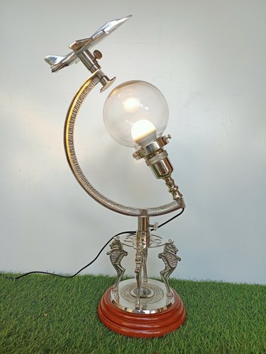 Ancienne lampe table boule - lampe,