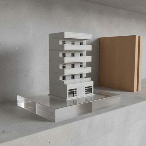 Maquette immeuble - maquette, d'immeuble