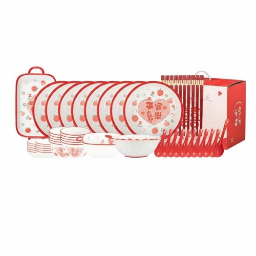 Service table rouge - table,