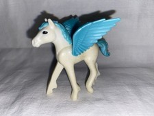 Playmobil Petit Cheval Ailé Blanc Et Bleu Château Féerie Fée