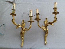 Ancienne paire d'appliques en bronze style LOUIS XV