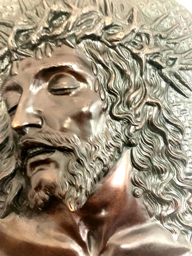 Grand médaillon christ bronze - grand,