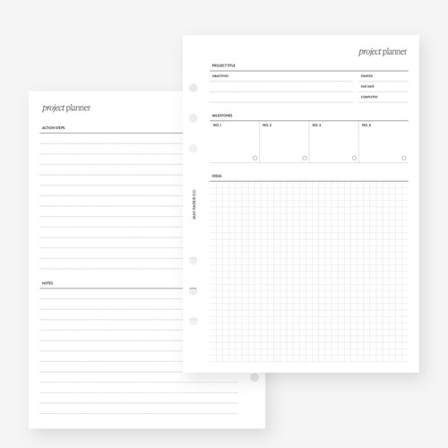Project planner insert - project,