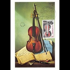 Carte maximum - n° 2072 v4 - Métiers d'Art - La Lutherie - 8/12/1979 Paris et Mi