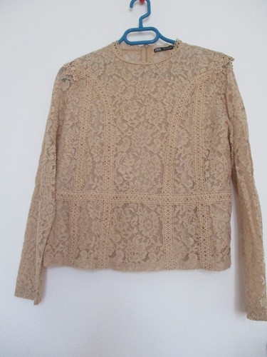 Blouse femme zara - beige, en