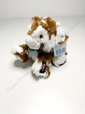 Peluche/Doudou Milky Vache Blanc Crème Marron Bandana Bleu Les Amis 19cm - Kaloo