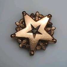 Broche Etoile Plaqué Or Et