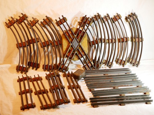 Jouet ancien lot rails train - ancien,