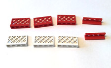 VINTAGE pièces lego lot 8 barrières rouge et  blanc   en l état