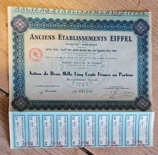 ANCIENS ETABLISSEMENT EIFFEL: Action de 2500 francs au porteur (non datée)