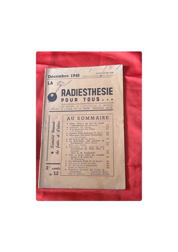 Revue radiesthesie pour tous - revue,