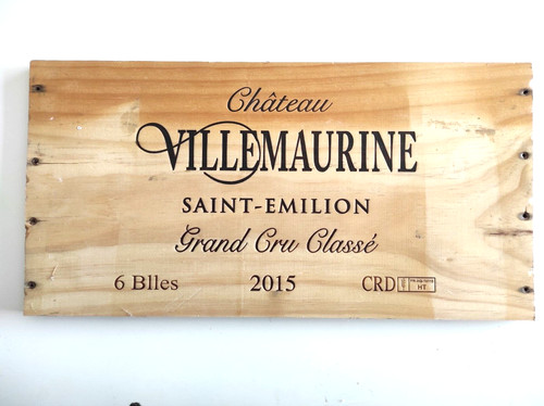 Plaque bois caisse a vin - de,