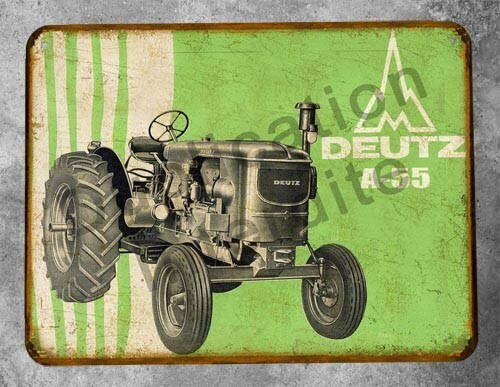 Plaque metal vintage tracteur - metal,