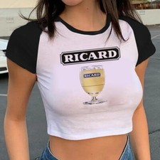 Ricard T Shirt Femme Haut Court Crop Top Aperitif Modèle Et Taille Au Choix 