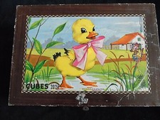 Ancien jeu de 24 cubes anciens