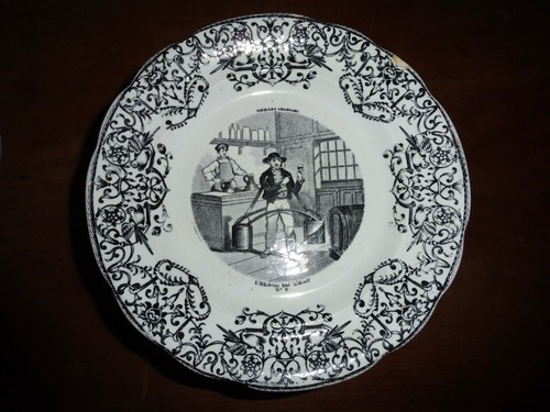 Assiette gien 19e - assiette,