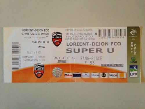 Ticket match lorient - match,