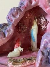 Lampe Veilleuse Vallauris Céramique Vintage Rare Modèle Lourdes La Grotte