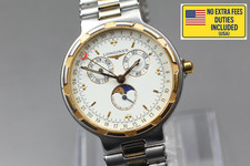 [Exc+5] Montre Longines Conquest Moon Phase 4010 cadran blanc jour date...