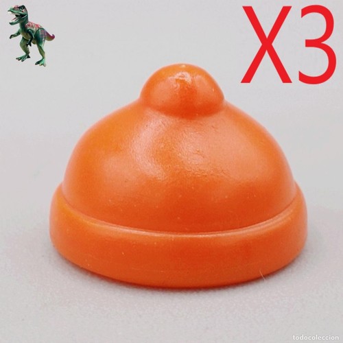 Playmobil bonnet orange - x3,