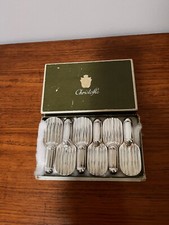 6 Porte Couteaux En Metal Argente Christofle Modèle "Strié" Luc Lanel