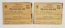 War Ration Book Four WWII Lot