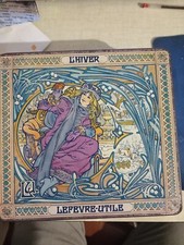 boite metalique publicitaire  lu mucha  saison hiver