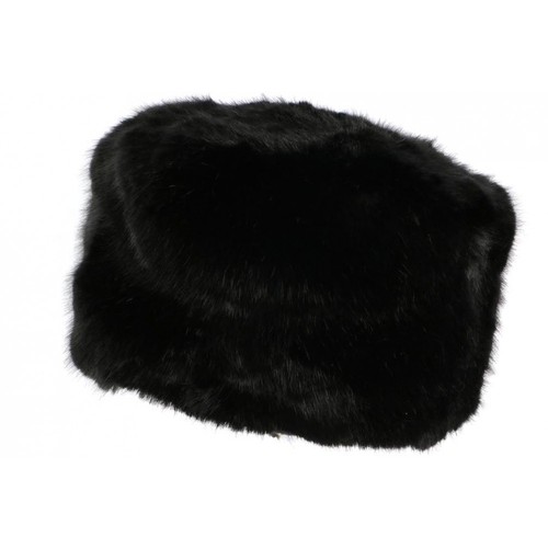 Toque fourrure noire - toque,