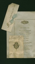 Menu ancien du 4 Avril 1893